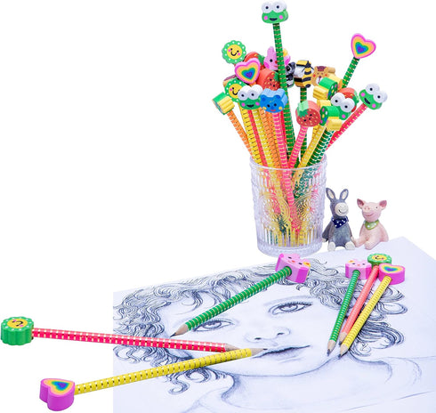 Golf Pencils with Erasers Bulk 23 PCS Personalized Number 2 Pencils 100th Day for Kids Mini Fat Triangle Pencils Fun Cute and Cool for Student Age...