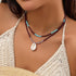 Boho Beaded Choker Necklaces for Women Layered Shell Starfish Charms Necklace Summer Surfer Beach Necklace Jewelry Gift...