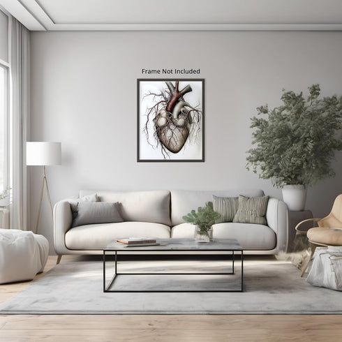 Posterizer 1 pcs-anatomy of heart imagery-educational poster 2-Teachers & Classrooms-Abstract & Modern Art-School and classroom art- unframed wall...