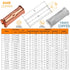 1 Gauge Butt Splice Connector 10 PCS 1 AWG Non-Insulated Butt Connectors Uninsulated Crimp Wire Connectors Pure Copper Tin Coated Marine Grade Cri...