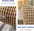 MIULEE Pack of 2 Pillow Covers 18x18 Inch Inch Brown Super Soft Corduroy Decorative Throw Pillows Couch Home Decor for Cushion Sofa Bedroom Living...