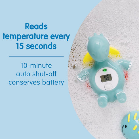 Dr. Brown's CleanUp Temposaurus Floating Bath Thermometer for Accurately Measuring Baby’s Bath Water Temperature, BPA Free...