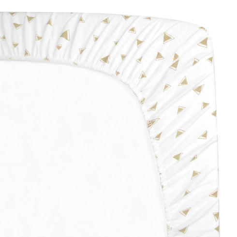 American Baby Company Fitted Crib Sheet 28" x 52", Soft Breathable Neutral 100% Cotton Jersey Sheet, Triangles, for Boys and Girls, Fits Crib and ...