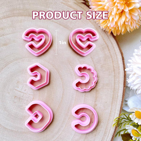 Keoker Clay Cutters for Polymer Clay Jewelry, hoop Polymer Clay Cutters for Earrings jewelry Making, 5 Shapes Potted Plant Clay Earrings Cutters, ...