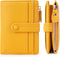 HKCLUF Small Wallet for Women,RFID Blocking Bifold Wallets Zipper Leather Coin Purse Credit Card Holder Wallets With ID Window(Yellow)...