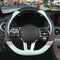 Cute Steering Wheel Cover D Shape for Girls Women Universal 15 inch,Black and Green...
