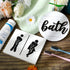 Jetec 2 Pcs 3D Bathroom Signs Decor Farmhouse Bathroom Shelf Decor Rustic Funny Wooden Unisex Round Shiplap Restroom Signs for Guest Modern Busine...