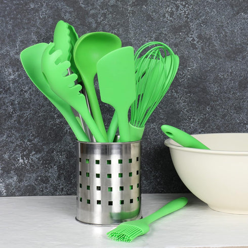 Chef Craft Premium Silicone Tongs, 12 inch, Green...