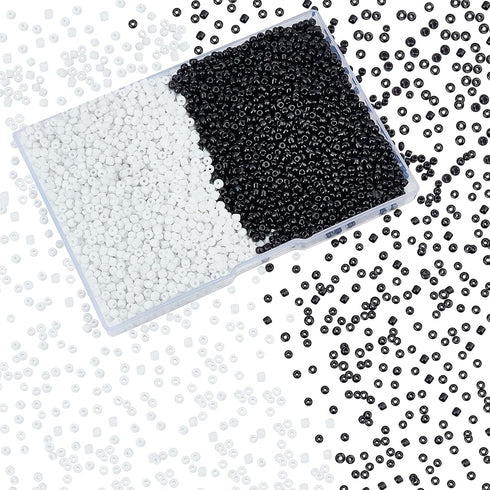 PH PandaHall 4400 pcs 8/0 Glass Seed Beads, 3mm Seed Beads Round Mini Spacer Bead Waist Bead for Earring Bracelet Pendants Jewelry DIY Craft Makin...