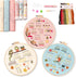 REEWISLY 3p of Embroidery kit with Patterns and Instructions, DIY Adult Beginner Cross Stitch Kits, Including 1 Plastic Embroidery Hoop, 1 Pair of...
