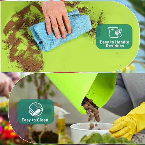 Repotting Mat, Waterproof Potting Mat for Indoor Plant Transplanting and Dirt Control, Pots for Plants,Plant Gifts,Gardening Gifts for Women and M...