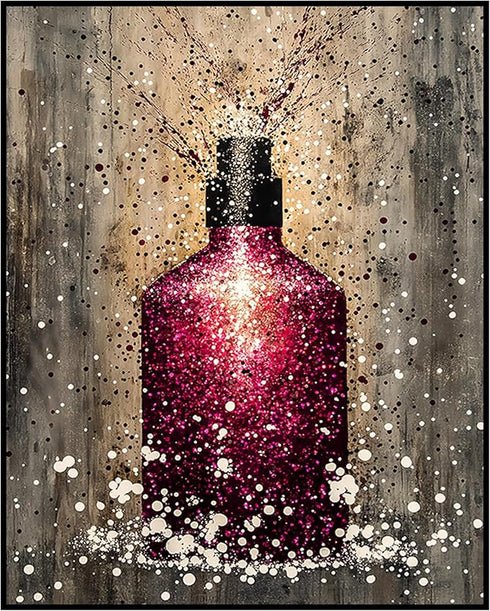 Posterizer 1 pcs-glitterly girly perfume bottle with daintly details 1-Inspirational Women's Art Gift for Women, Fashionistas, Designer Fashion F...
