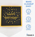 HOME-X Happy Birthday Black and Gold Paper Napkins, Square Party Napkins, 48 Count - 6.5" x 6.5"...