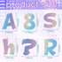 Gueevin 216 Pcs Bulletin Board Letters for Classroom Numbers Alphabet and Punctuation Cutouts Poster Board Letters with Adhesive Dots for School W...