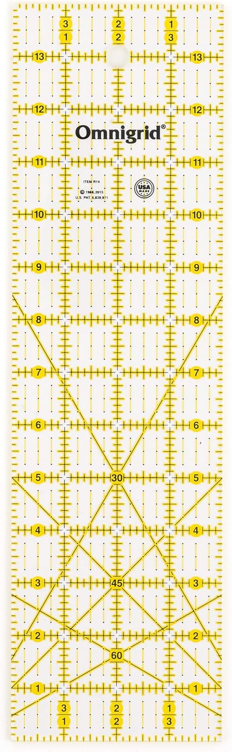 Omnigrid 4 X 14 Quilting Ruler, 4" x 14", Clear...