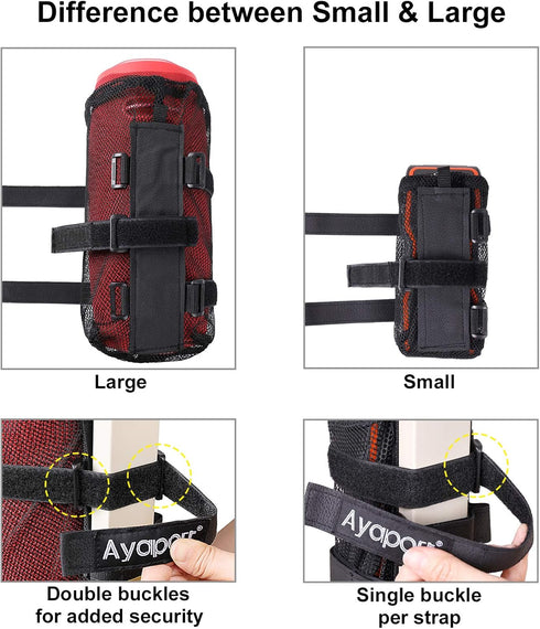 Ayaport Speaker Mount Holder Golf Cart Speaker Strap Fits Most Portable Sound Bar Round Cylindrical Speakers Radio, Golf Cart Accessories Applicab...