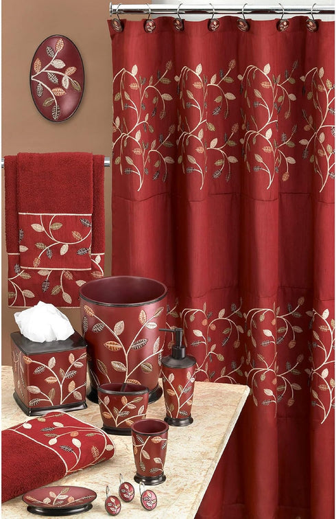 Popular Bath Aubury Collection, Shower Hooks, Burgundy...