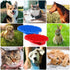 Dog Bath Brush, Rubber Pet Shampoo Brush with Silicone Bristles for Massaging Grooming, Removing Short Haired Dogs Cats Shedding, Tangles and Dead...