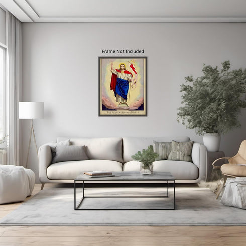 Posterizer 1 pcs-The redeemer of the world 1874 painting poster-Religious Posters-Gifts for Christians -Decor for Church, Sunday School Classroom-...