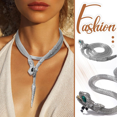 Snake Choker Chain Necklace for Women: Snake Bracelet Collar Nightclub Party Jewelry Gifts...