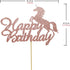 happy birthday cake topper rose gold glitter unicorn theme boy girl children birthday party cake decoration...