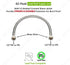 EZ-Fluid 16-Inch 1/2" FIP X 1/2" FIP Stainless Steel Braided Faucet Supply Line Connector,Faucet Water Supply Hose Connector Lines Facuet Water Su...