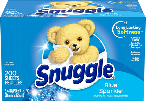 Snuggle Fabric Softener Dryer Sheets, Blue Sparkle, 200 Count...