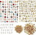 CellLuck 200Pcs Mixed Gold Plated Enamel Charms for Jewelry Making - Also Includes 52Pcs Letter Pendants, 400Pcs Jump Rings and 100Pcs Lobster Cla...
