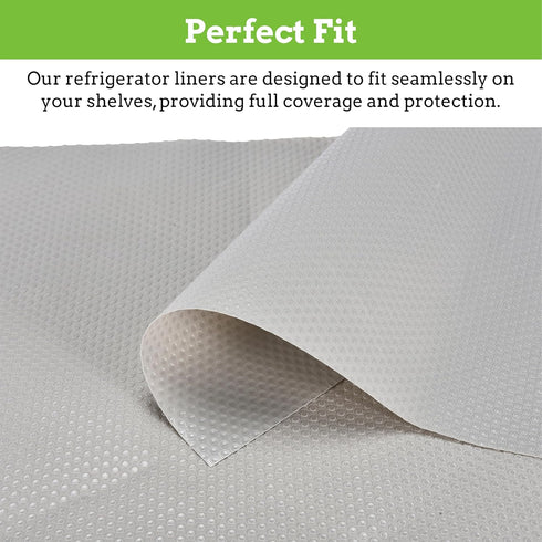 Nourished Essentials Refrigerator Liners - Set of 8 Non-Slip Fridge Liner Easy to Clean and Reusable - Moisture-Absorbing Refrigerator Mats to Kee...