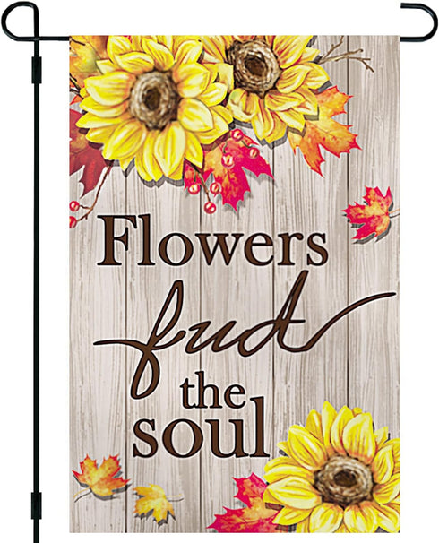 CVHOMEDECO. Double Sided Premium Sunflower Garden Flag Farmhouse Decorative Welcome Flags for Yard Lawn Outdoor Decor, Weather Resistant Double St...