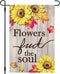CVHOMEDECO. Double Sided Premium Sunflower Garden Flag Farmhouse Decorative Welcome Flags for Yard Lawn Outdoor Decor, Weather Resistant Double St...