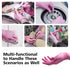 Disposable Gloves for Women, Pink Vinyl Gloves Disposable Latex Free for Cooking, Food Prep, Cleaning, Hair Dye, Tattoo, Medium Duty, Touch Screen...