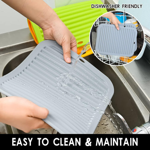 Smithcraft Silicone Trivets for Hot Dishes, Pots and Pans, Hot Pads for Kitchen Counter, Silicone Pot Holders Mats, Heat Resistant Mat for Quartz ...