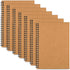 LABUK 7 Pack Blank Notebook 100 Pages Unlined Spiral Notebook Journal Bulk Sketch Books 8.3"x 5.5" Soft Cover Kraft Memo Notepads Diary Planner, 5...