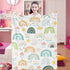 Boho Rainbow Throw Blanket for Girls, Rainbow Blanket Throw Baby Girl Crib, Soft Cozy Flannel Rainbow Blanket Kids, Fluffy Fleece Bohemian Rainbow...