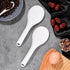 2PCS Plastic Rice Serving Spoon White Non-Stick Rice Spoon Paddle Rice Cooker Spoon Spatula 7.87 Inch...