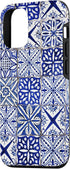 iPhone 12/12 Pro Blue and White Portuguese Tile Pattern Mediterranean Art Case...