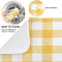 Qilmy Yellow Checked Dish Drying Mat for Kitchen Countertop, Absorbent Dry Mats for Dishes Draining Pad-18" x 24"...