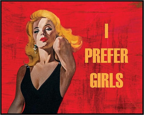 Posterizer 1 pcs-i prefer girls-retro poster for lesbians-Gay & LGBTQ Art-Abstract & Modern Art-Gift for LGBTQ, Queer, Gay, Bi, Lesbian- UNFRAMED ...