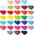 Heart Iron On Patches, 31Pcs Mini Heart Iron On Decal Colorful Heart Patch Ironable Patches Embroidered Sew On Heart Patches Appliques for Clothes...