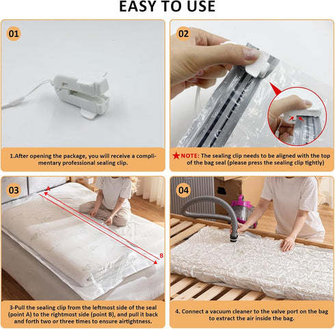 Mattress Vacuum Storage Bag Zippered Mattress Bag Vacuum Sealer Bag for Memory Foam Mattress Moving Shipping Storage...