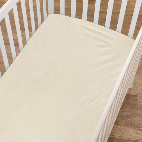 American Baby Company Heavenly Soft Chenille Fitted Crib Sheet 28" x 52", Warm and Cozy Neutral Chenille Sheet, Cream, for Boys and Girls, Fits Cr...