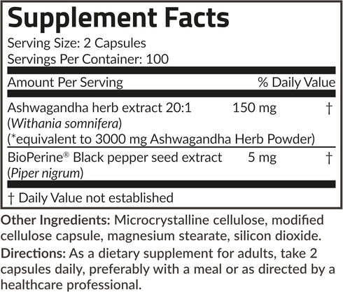 Futurebiotics Ashwagandha Extra Strength Stress & Mood Support with BioPerine - Non GMO Formula, 200 Vegetarian Capsules...