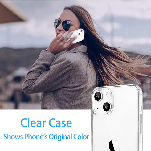 for iPhone 13 Case Clear, Transparent Soft Shockproof Protective Slim Thin Phone Bumper Phone Cases for iPhone 13...