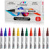 Asani Paint Pens Acrylic Markers Set (12-Color) Rock Painting, Glass, Wood, Porcelain, Ceramic, Fabric, Paper, Kindness Rocks, Mugs, Calligraphy, ...