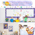 Outer Space Bulletin Board Borders Double-Sided Trim, Boho Galaxy Bulletin Board Decorations Night Sky Border Stickers for School Classroom Office...