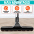 Hardwood Floor Cleaning Brush Vacuum Attachment - Horse Hair Vacuum Attachment Wood Floor Cleaner Soft Brush for Carpet Cleaning - Horse Hair Brus...
