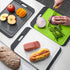 Cutting Board Plastic with Juice Grooves and One-Piece Non-Slip Silicone Handles, 14 x 9.5 x 0.4 Inch Kitchen Chopping Board, Dishwasher Safe BPA ...