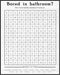 Posterizer 1 pcs-Bathroom Wordsearch Funny Poster-Bathroom Restroom Art-Comedy Art- Gift for Men Women Entrepreneur Teens- unframed wall art...