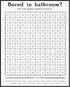 Posterizer 1 pcs-Bathroom Wordsearch Funny Poster-Bathroom Restroom Art-Comedy Art- Gift for Men Women Entrepreneur Teens- unframed wall art...